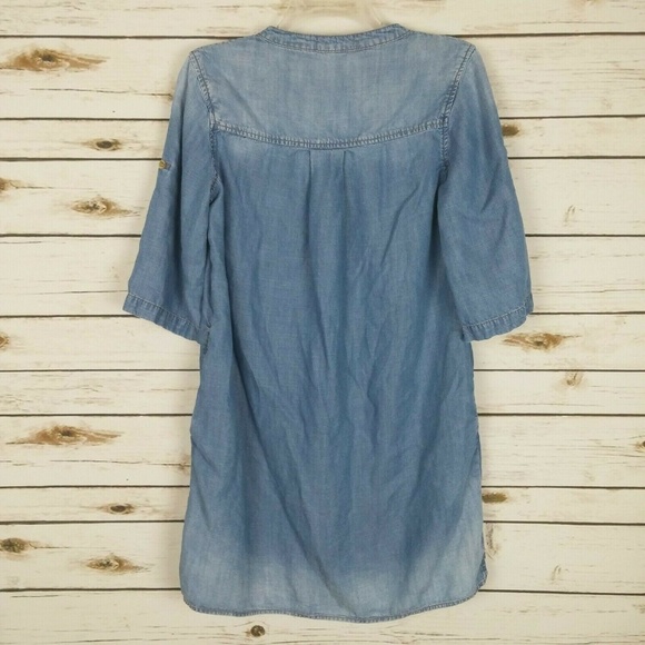Cloth & Stone Anthropologie Dress Chambray XS - Picture 4 of 5